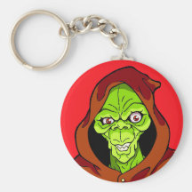 Grinning Green Ghoul Keychain