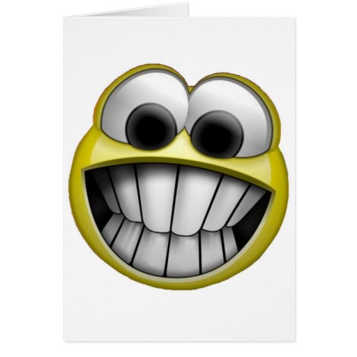 Grinning Happy Smiley Face Cards Zazzle