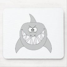 Grinning Shark Mouse Pads