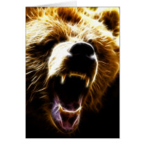 Grizzly Attack Greeting Card
