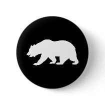 Grizzly Bear Pinback Buttons