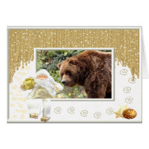 Grizzly Bear Christmas Greeting Card