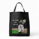 Grocery bag with, My brother will find you