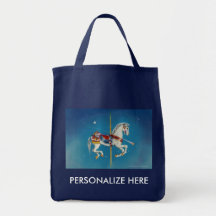 Grocery Bags, Totes - Red, White & Blue Carousel