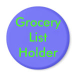 Grocery List Holder magnets