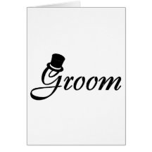 Groom (Blk Top Hat) Card