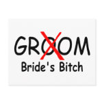 Groom Brides Bitch Red Post Cards