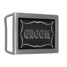 Groom Chalkboard Belt Buckle