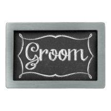 Groom Chalkboard Belt Buckle
