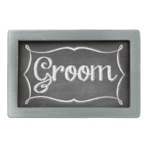 Groom Chalkboard Belt Buckle