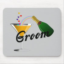 Groom Champagne Toast mousepads
