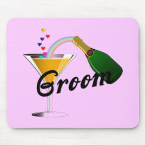 Groom Champagne Toast mousepads
