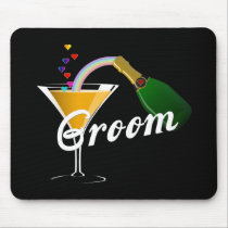 Groom Champagne Toast mousepads