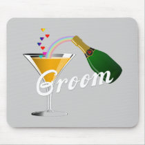 Groom Champagne Toast mousepads