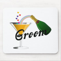 Groom Champagne Toast mousepads