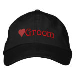 Groom Embroidered Hat