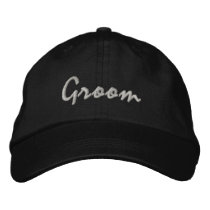 Groom Embroidered Hat
