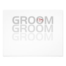 Groom Fade Tshirts and Gifts Personalized Invite