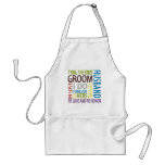 Groom Sentiments Wedding aprons