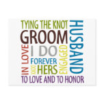 Groom Sentiments Wedding postcards