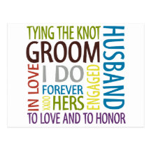Groom Sentiments Wedding Postcards