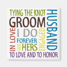 Groom Sentiments Wedding Refrigerator Magnets