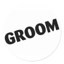 Groom Round Stickers