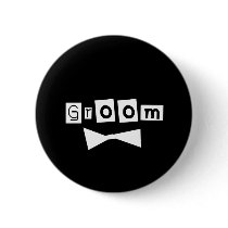 Groom White on Black Pins