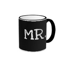 Groom White Text Mr. Coffee Mug