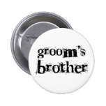 Groom's Brother Black Text Button