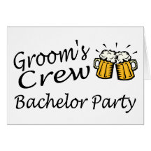 Grooms Crew (Beer Jugs) Greeting Cards