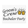 Grooms Crew Beer Jugs Post Card