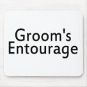 Grooms Entourage Black mousepads