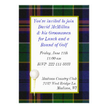 Groom's Golf Party Invitation