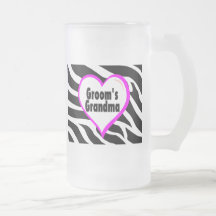 Grooms Grandma (Heart Zebra Stripes) Coffee Mug