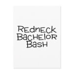 Grooms Redneck Wedding Bachelor Bash postcards