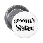 Groom's Sister Black Text Button