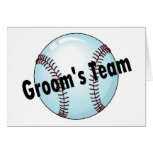 Grooms Team Baseball Greeting Cards