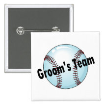 Groom's Team (Baseball) Pinback Button