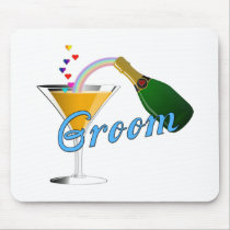 Grooms Wedding Champagne Toast mousepads