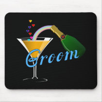 Grooms Wedding Champagne Toast mousepads
