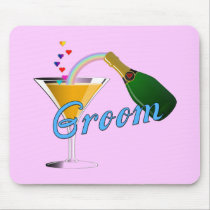 Grooms Wedding Champagne Toast mousepads