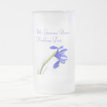 Grooms Wedding Glass - Purple Iris Flower Mug
