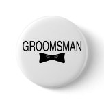 Groomsman Bowtie Pinback Button