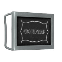 Groomsman Chalkboard Belt Buckle