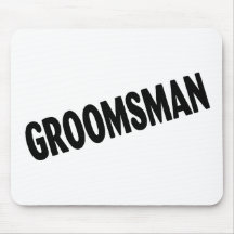 Groomsman Wedding Black Mousepads
