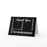 GROOMSMAN Wedding Thank You - Zipper Checks cards