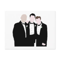 Groomsmen in Black Tie Pose for a Picture