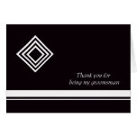 Groomsmen Thank You Card -- Black and White