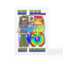 Groovy 50th Birthday - Hippy Birthday cards